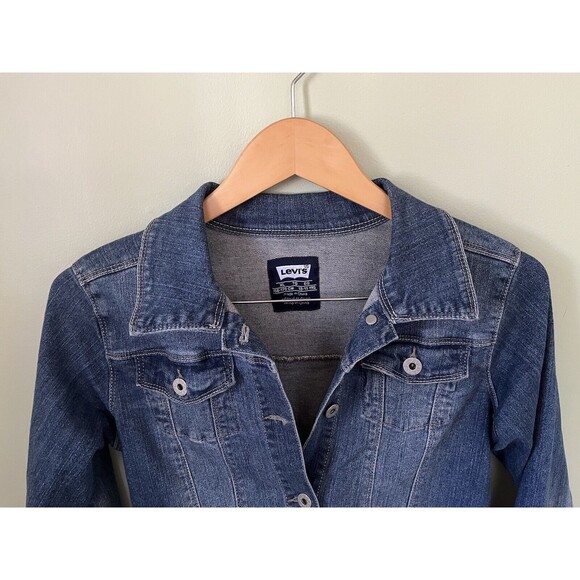 Levi's Children's Youth Blue Denim Jacket Button Up Size XL - Picture 4 of 6